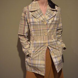 Plaid Rain Jacket Small